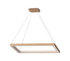1027402300000-LED Żyrandol ściemnialny na lince LEGNO 2xLED/33W/230V dąb