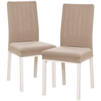 4Home Pokrowiec elastyczny na krzesło Magic clean beżowy, 45 - 50 cm, kopmplet 2 szt., beżowy
