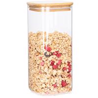 4Home Szklany pojemnik do żywności z wiekiem Bamboo, 1500 ml, 1500 ml
