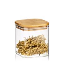 4Home Szklany pojemnik do żywności z wiekiem Bamboo, 550 ml, 550 ml