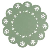 Altom Podkładka Snowflake zielony, śr. 38 cm, zestaw 4 szt.