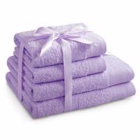 AmeliaHome Komplet ręczników Amari jasnofioletowy, 2 szt. 50 x 100 cm, 2 szt. 70 x 140 cm, jasnofioletowy