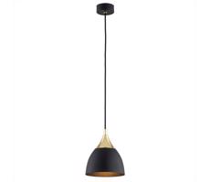 Argon 4905 - Żyrandol na lince MURANO 1xE27/15W/230V czarny/złoty