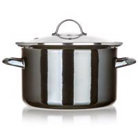 Banquet Garnek emaliowany METALLIC Black 24 cm, 3,7 l, z pokrywką, 24 cm