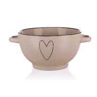 Banquet Miska ceramiczna HEART 660 ml, beżowy