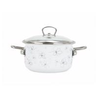 Belis Garnek emaliowany z pokrywką Premium, biały, 20 cm, 3,5 l, 3,5 l