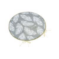 Bellatex Poduszka do siedzenia Adéla okrągłagładka Feather szara, 40 x 40 cm