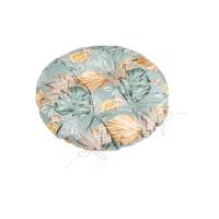 Bellatex Poduszka do siedzenia Adela pikowanaokrągła Monstera różowa żółta, 40 x 40 cm
