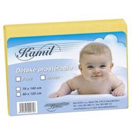Bellatex Prześcieradło jersey dziecięce, żółte, 60 x 120 cm, żółty, 60 x 120 cm