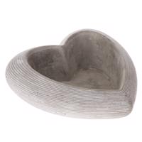 Betonowa osłonka na doniczkę Heart szara, 22 x 9cm
