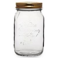 Bormioli Rocco Szklany słoik z pokrywką QuattroStagioni, 1 l, 1000 ml