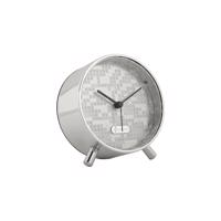 Budzik Karlsson 6004SI srebrny, średnica 11 cm