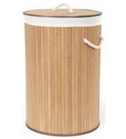 Compactor Kosz na brudne ubrania Bamboo okrągły, naturalny, naturalny