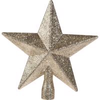 Czubek na choinkę Glitter star złoty, 19 x 19 x 5 cm