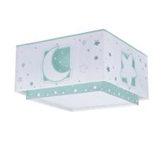 Dalber 63236H - Plafon dziecięcy MOONLIGHT 2xE27/60W/230V zielony