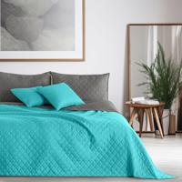 DecoKing Narzuta Axel turkusowy/stalowy, 170 x 210 cm, niebieski, 170 x 210 cm