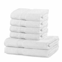 DecoKing Zestaw ręczników Marina biały, 4 szt. 50 x 100 cm, 2 szt. 70 x 140 cm, biały