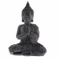 Dekoracja ogrodowa Budda, antracyt, magnez, 38 x 15 x 26 cm