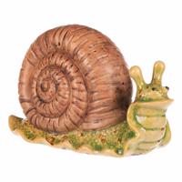 Dekoracja ogrodowa Ślimak jasnobrązowy, 16 x 7 x10 cm, ceramika
