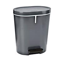 Denox Kosz na śmieci na pedał 25 l, owalny, antracytowy, szary, 25 l