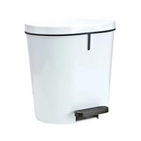 Denox Kosz na śmieci na pedał 8 l, owalny, biały, biały, 8 l