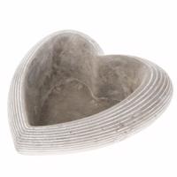 Doniczka betonowa Serce,19 x 8 x 19 cm, szary