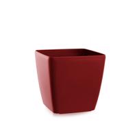 Doniczka Flower Lover Quadrato Easy czerwonamatowa, 24 cm