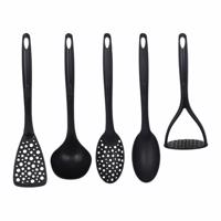 EH 5-częściowy komplet akcesoriów kuchennych Nylon, czarny