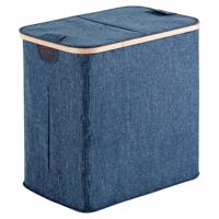 GEDY 133805 Kosz na pranie Yoshi 53 x 51 x 34 cm ,bambusowy, niebieski