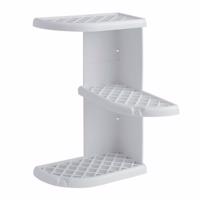 GEDY 8579 Półka narożna Oscar pod prysznic 23 x37,5 x 23 cm, tworzywo ABS, biała