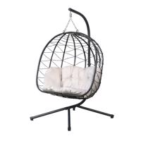 Happy Green Wiszący fotel rattanowy Villa Big ,120 x 110 x 200 cm