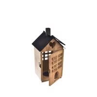 InDecor Latarnia z drewna mango Black, 18 x 18 x 36 cm, S