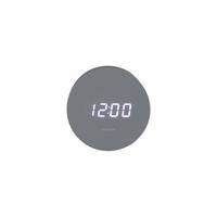 Karlsson 5981GY designerski zegar LED z alarmem,szary, średnica 9 cm