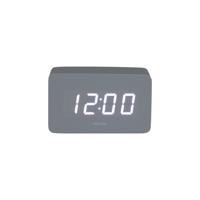 Karlsson 5983GY designerski zegar LED z alarmem,szary, 10 cm