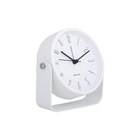 Karlsson 5989WH budzik design biały, średnica 12cm