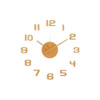 Karlsson 6001YE design zegar samoprzylepny żółty,średnica 40 cm