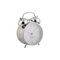 Karlsson 6009CH budzik design srebrny, średnica 12cm