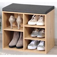 Kesper 15925 Stojak na buty z siedziskiem, dekor dąb, 51,5 x 48 x 29,5 cm