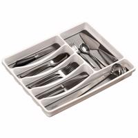 Kesper 30092 Organizer plastikowy 5 przegródek, biały, 41 x 33,5 x 4,5 cm