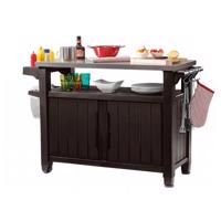 Keter Wielofunkcyjny stół ogrodowy do grillowaniaUNITY XL 270l brązowy, 134 x 52 x 90 cm