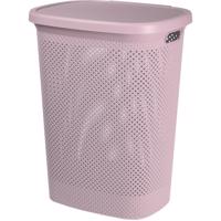 Kosz na pranie, 60 l, różowy, różowy