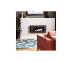 Kratki DELTA/FLAT/TUV - Ścienny BIO kominek DELTA/FLAT 40x90 cm 1,5kW czarny