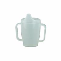 Kubek z dziobkiem i dwiema pokrywkami 250 ml, biały, biały