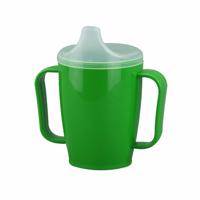 Kubek z dziobkiem z dwiema pokrywkami 250 ml, zielony, zielony