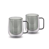 Lamart LT9123 2-częściowy zestaw szklanek TeaVaso, 250 ml, czarny, czarny