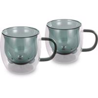 Lamart LT9127 2-częściowy zestaw szklanek BearVaso, 250 ml, zielony