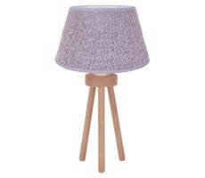 - Lampa stołowa BOUCLE 1xE27/15W/230V szare/drewno