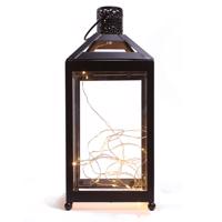 Latarnia do wnętrza z diodami LED, 13,5 x 13,5 x 31,8 cm