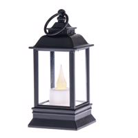 Latarnia ze świecą LED Cremona czarny, 6 x 13 cm