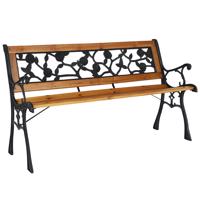 Ławka ogrodowa Faiza, czarna, 126 x 52 x 73 cm